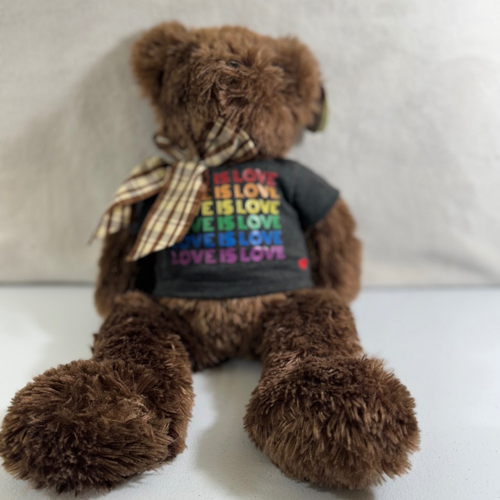 VTG The Bearington Collection Bosco LOVE BearPlush Rainbow Love Is Love‎ Shirt